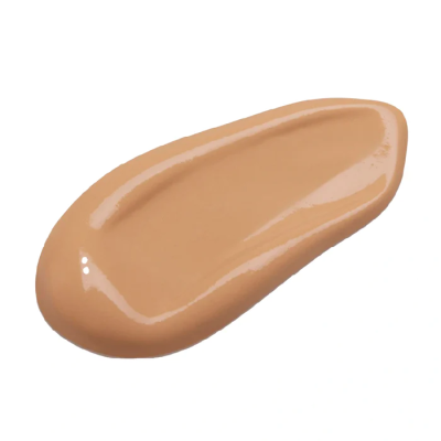 Base de maquilhagem bege médio com acabamento brilhante