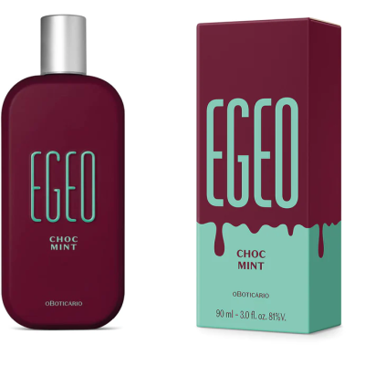 Frasco e embalagem do produto Egeo Choc Mint do oBoticário