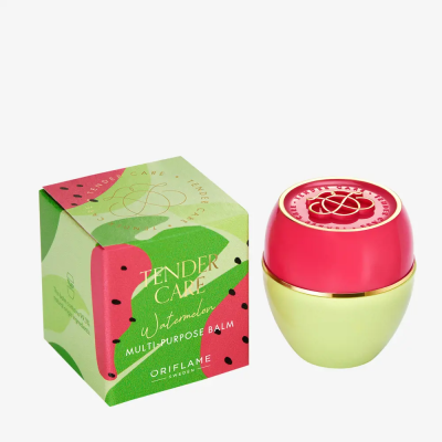 Bálsamo multiuso Oriflame em frasco e caixa coloridos