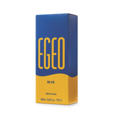 Caixa de perfume EGEO BLUE azul e amarelo