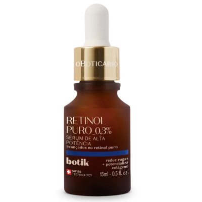 Frasco de sérum retinol puro 0,3% da botik