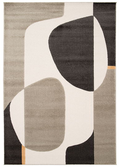 Tapete abstrato cinza, preto, branco e castanho