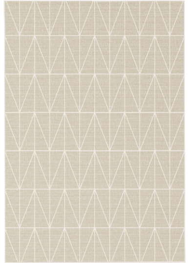 Papel de parede bege com padrão geométrico branco em triângulos