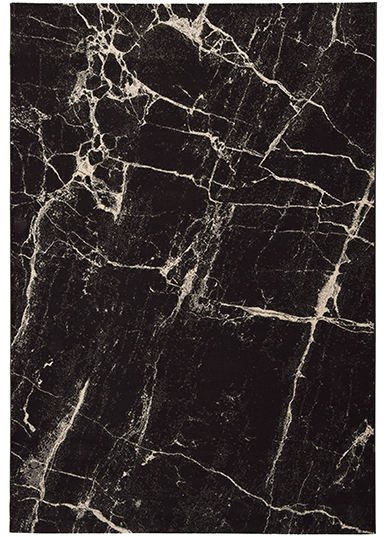 Tapete com padrão de mármore preto e veios brancos