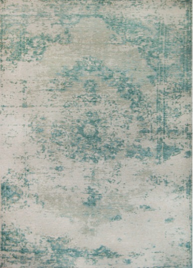 Tapete verde água e bege com padrão abstrato e textura vintage