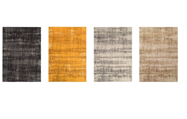 Quatro tapetes coloridos com padrão texturizado