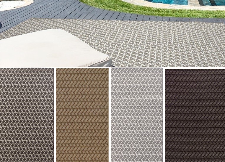 Amostras de tecido geométrico em várias cores