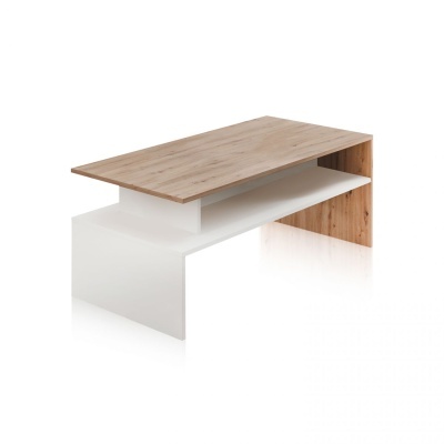 Mesa&#x20;de&#x20;Centro&#x20;Branco&#x20;e&#x20;Natura