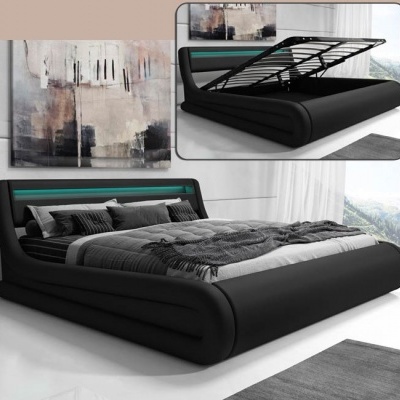 Cama&#x20;de&#x20;casal&#x20;Riha&#x20;estrado&#x20;elevat&#x00F3;rio&#x20;luz&#x20;LED&#x20;-&#x20;Dispon&#x00ED;vel&#x20;em&#x20;3&#x20;medidas&#x20;e&#x20;2&#x20;cores