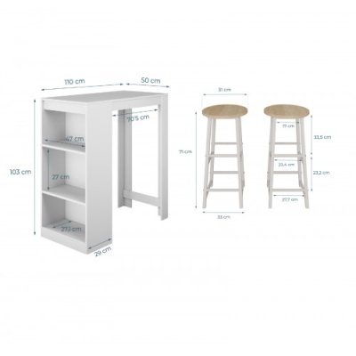 Conjunto&#x20;Mesa&#x20;Alta&#x20;com&#x20;Arruma&#x00E7;&#x00E3;o&#x20;e&#x20;2&#x20;Bancos&#x20;-&#x20;Dispon&#x00ED;vel&#x20;em&#x20;2&#x20;cores