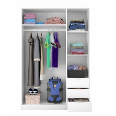 Roupeiro&#x20;3&#x20;Portas&#x20;de&#x20;bater&#x20;e&#x20;3&#x20;Gavetas