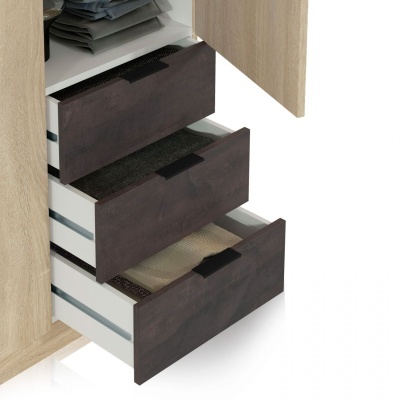 Roupeiro&#x20;3&#x20;Portas&#x20;de&#x20;bater&#x20;e&#x20;&#x20;3&#x20;Gavetas