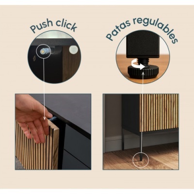 Aparador&#x20;3&#x20;gavetas&#x20;e&#x20;2&#x20;portas&#x20;com&#x20;luz&#x20;LED