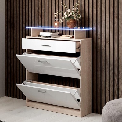 M&#x00F3;vel&#x20;de&#x20;Entrada&#x20;com&#x20;Gaveta,&#x20;Sapateira&#x20;e&#x20;luz&#x20;LED&#x20;-&#x20;Dispon&#x00ED;vel&#x20;em&#x20;4&#x20;cores