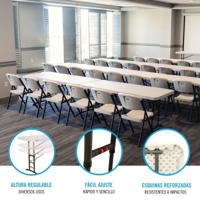 Mesa&#x20;Dobr&#x00E1;vel&#x20;A&#x00E7;o&#x20;e&#x20;Pl&#x00E1;stico&#x20;183&#x20;x&#x20;91&#x20;x&#x20;76cm