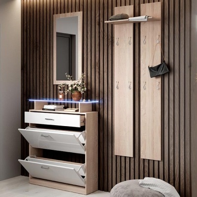 M&#x00F3;vel&#x20;de&#x20;Entrada&#x20;com&#x20;Gaveta,&#x20;Sapateira,&#x20;Espelho&#x20;e&#x20;Cabide&#x20;-&#x20;Dispon&#x00ED;vel&#x20;em&#x20;4&#x20;cores