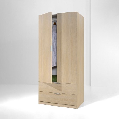 Roupeiro&#x20;de&#x20;2&#x20;portas&#x20;de&#x20;abrir&#x20;e&#x20;2&#x20;gavetas