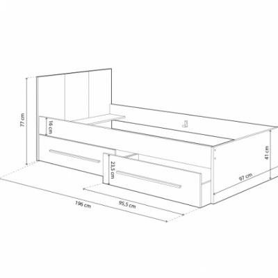 Cama&#x20;de&#x20;Solteiro&#x20;com&#x20;Gavetas&#x20;de&#x20;arruma&#x00E7;&#x00E3;o