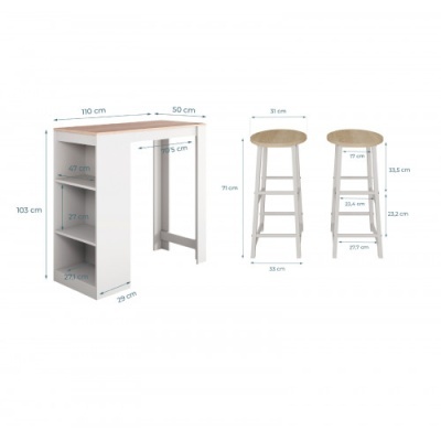 Conjunto&#x20;Mesa&#x20;Alta&#x20;com&#x20;Arruma&#x00E7;&#x00E3;o&#x20;e&#x20;2&#x20;Bancos&#x20;-&#x20;Dispon&#x00ED;vel&#x20;em&#x20;2&#x20;cores