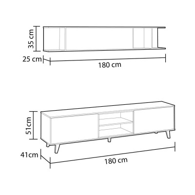 M&#x00F3;vel&#x20;Tv&#x20;&#x2B;&#x20;Estante&#x20;estilo&#x20;n&#x00F3;rdico