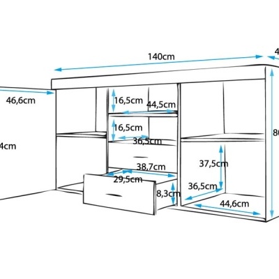 Aparador&#x20;Ran&#x20;2&#x20;portas&#x20;2&#x20;gavetas&#x20;2&#x20;prateleiras&#x20;-&#x20;Dispon&#x00ED;vel&#x20;em&#x20;3&#x20;cores