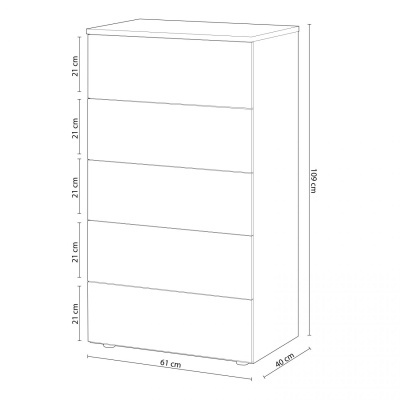 C&#x00F3;moda&#x20;de&#x20;5&#x20;Gavetas