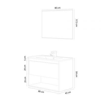 M&#x00F3;vel&#x20;de&#x20;Casa&#x20;de&#x20;Banho&#x20;com&#x20;Espelho&#x20;inclu&#x00ED;do