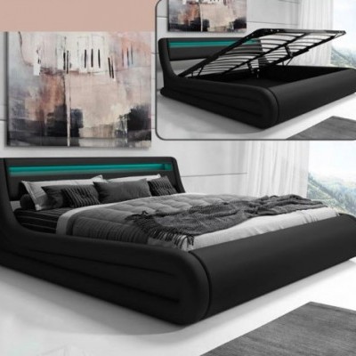 Cama&#x20;de&#x20;casal&#x20;Riha&#x20;estrado&#x20;elevat&#x00F3;rio&#x20;luz&#x20;LED&#x20;-&#x20;Dispon&#x00ED;vel&#x20;em&#x20;3&#x20;medidas&#x20;e&#x20;2&#x20;cores