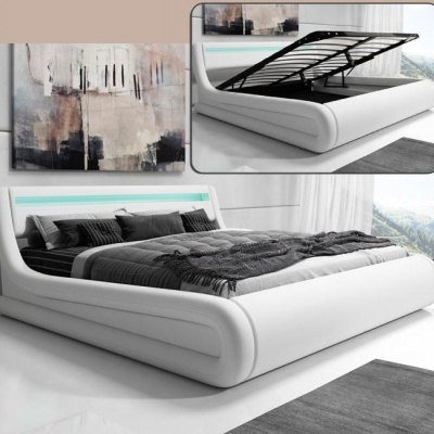 Cama&#x20;de&#x20;casal&#x20;Riha&#x20;estrado&#x20;elevat&#x00F3;rio&#x20;luz&#x20;LED&#x20;-&#x20;Dispon&#x00ED;vel&#x20;em&#x20;3&#x20;medidas&#x20;e&#x20;2&#x20;cores