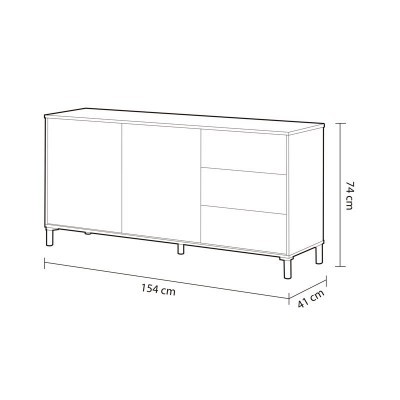 Aparador&#x20;Klyn&#x20;Estilo&#x20;N&#x00F3;rdico&#x20;-&#x20;Dispon&#x00ED;vel&#x20;em&#x20;2&#x20;cores