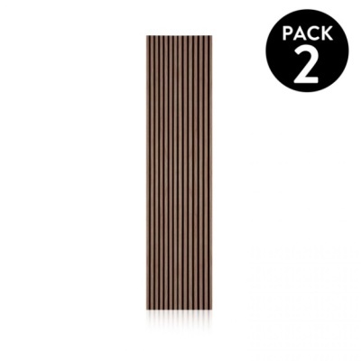 Pack de 2 tapetes longos com riscas verticais castanho e preto