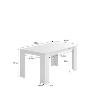Mesa&#x20;de&#x20;refei&#x00E7;&#x00F5;es&#x20;140x80cm&#x20;-&#x20;Dispon&#x00ED;vel&#x20;em&#x20;6&#x20;cores