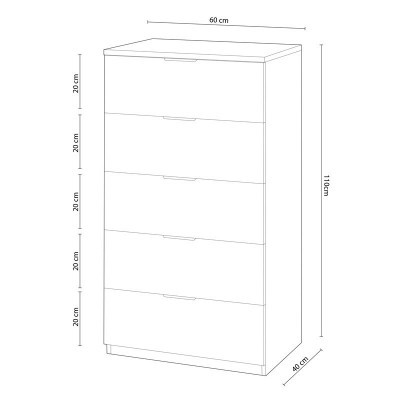 C&#x00F3;moda&#x20;de&#x20;5&#x20;Gavetas&#x20;-&#x20;Dispon&#x00ED;vel&#x20;em&#x20;3&#x20;cores