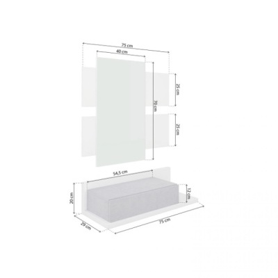M&#x00F3;vel&#x20;de&#x20;Entrada&#x20;com&#x20;Gaveta&#x20;e&#x20;Espelho&#x20;inclu&#x00ED;do
