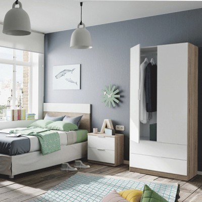 Roupeiro&#x20;de&#x20;2&#x20;portas&#x20;de&#x20;abrir&#x20;e&#x20;2&#x20;gavetas