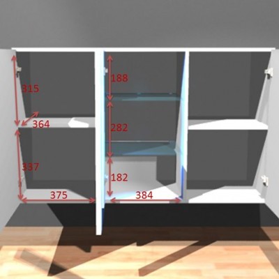 Aparador&#x20;de&#x20;Parede&#x20;Lei&#x20;com&#x20;luz&#x20;LED&#x20;-&#x20;Dispon&#x00ED;vel&#x20;em&#x20;5&#x20;cores