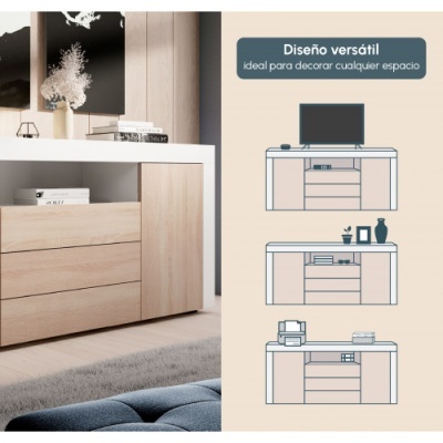 Aparador&#x20;3&#x20;Gavetas&#x20;e&#x20;2&#x20;Portas&#x20;-&#x20;Dispon&#x00ED;vel&#x20;em&#x20;2&#x20;cores