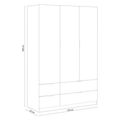 Roupeiro&#x20;3&#x20;Portas&#x20;e&#x20;4&#x20;Gavetas