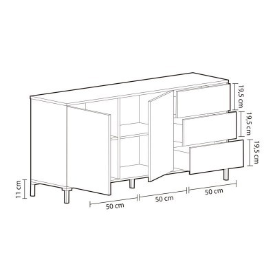 Aparador&#x20;Klyn&#x20;Estilo&#x20;N&#x00F3;rdico&#x20;-&#x20;Dispon&#x00ED;vel&#x20;em&#x20;2&#x20;cores