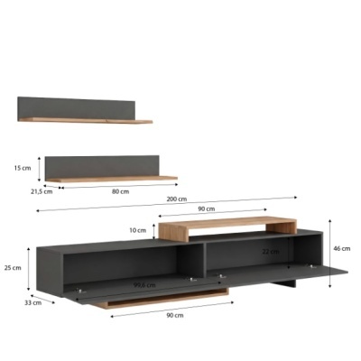 Conjunto&#x20;de&#x20;M&#x00F3;veis&#x20;de&#x20;Sala&#x20;Moderno&#x20;200cm