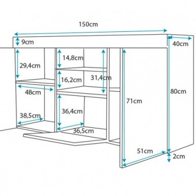 Aparador&#x20;Nat&#x20;2&#x20;portas&#x20;1&#x20;boxe&#x20;2&#x20;prateleiras&#x20;-&#x20;Dispon&#x00ED;vel&#x20;em&#x20;5&#x20;cores