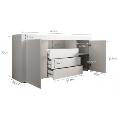 Aparador&#x20;3&#x20;Gavetas&#x20;e&#x20;2&#x20;Portas&#x20;-&#x20;Dispon&#x00ED;vel&#x20;em&#x20;2&#x20;cores