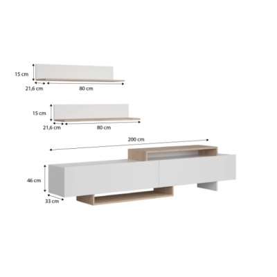 Conjunto&#x20;de&#x20;M&#x00F3;veis&#x20;de&#x20;Sala&#x20;Moderno&#x20;200cm