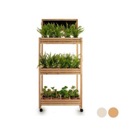 Estante&#x20;em&#x20;Madeira&#x20;com&#x20;Quadro&#x20;Ard&#x00F3;sia