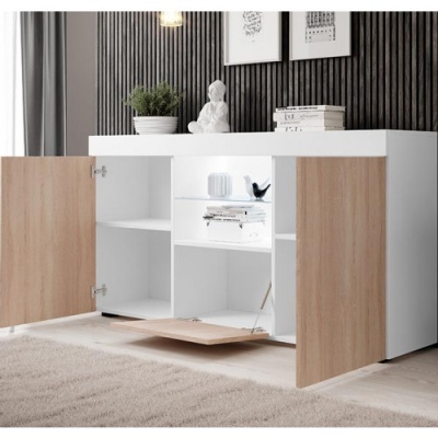 Aparador&#x20;Nat&#x20;2&#x20;portas&#x20;1&#x20;boxe&#x20;2&#x20;prateleiras&#x20;-&#x20;Dispon&#x00ED;vel&#x20;em&#x20;5&#x20;cores