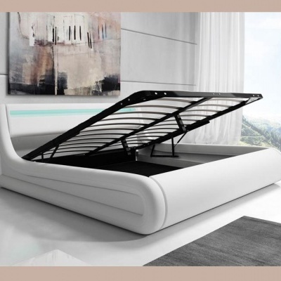 Cama&#x20;de&#x20;casal&#x20;Riha&#x20;estrado&#x20;elevat&#x00F3;rio&#x20;luz&#x20;LED&#x20;-&#x20;Dispon&#x00ED;vel&#x20;em&#x20;3&#x20;medidas&#x20;e&#x20;2&#x20;cores