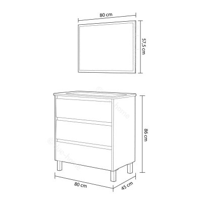 M&#x00F3;vel&#x20;de&#x20;Casa&#x20;de&#x20;Banho&#x20;com&#x20;Espelho&#x20;inclu&#x00ED;do