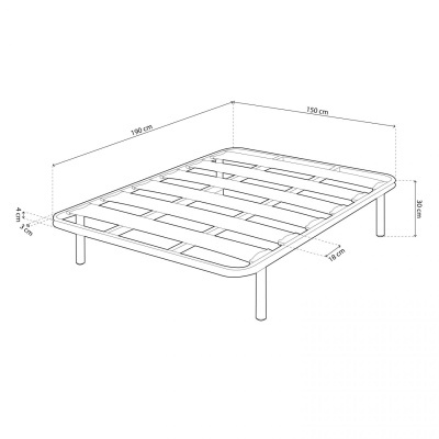 Estrado&#x20;de&#x20;ripas&#x20;com&#x20;pernas&#x20;inclu&#x00ED;das&#x20;-&#x20;Dispon&#x00ED;vel&#x20;em&#x20;4&#x20;medidas