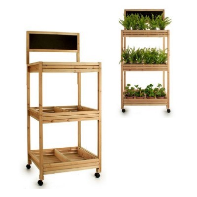 Estante&#x20;em&#x20;Madeira&#x20;com&#x20;Quadro&#x20;Ard&#x00F3;sia