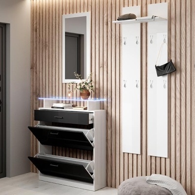 M&#x00F3;vel&#x20;de&#x20;Entrada&#x20;com&#x20;Gaveta,&#x20;Sapateira,&#x20;Espelho&#x20;e&#x20;Cabide&#x20;-&#x20;Dispon&#x00ED;vel&#x20;em&#x20;4&#x20;cores